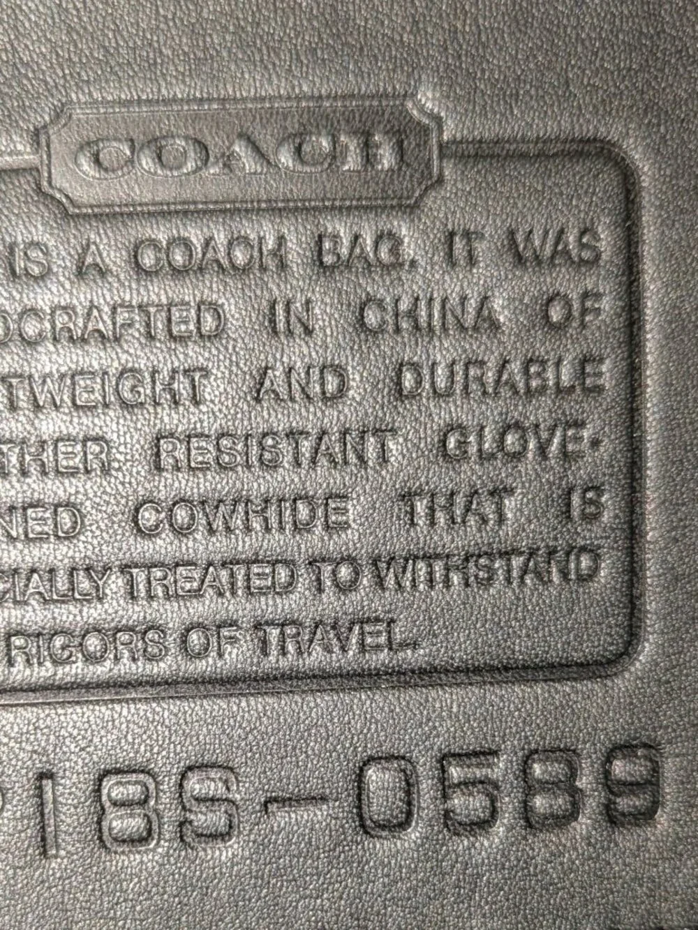 Coach Travel Collection Garment Bag